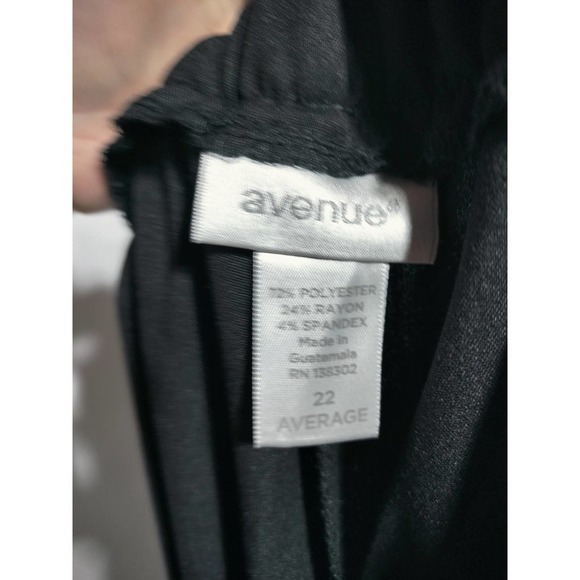 Avenue NWT black pull-on straight leg dress pants plus size 22 - Picture 5 of 5